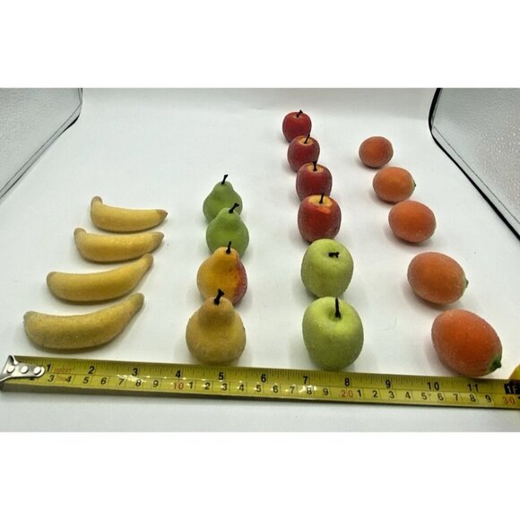 VTG Faux Sugar Fruit Lot 19 Home Decor Set Crafts DIY Cottage Tropical - Picture 2 of 13